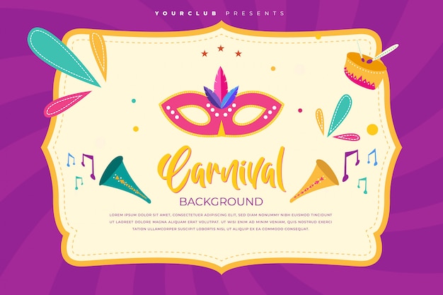 Vector carnival background template