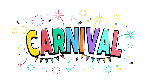 Carnival banner template Advertising design for social network vector