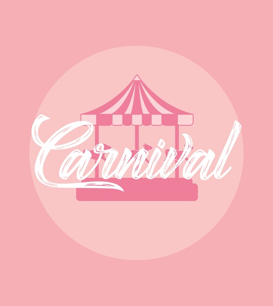 Carnival design with carousel icon 