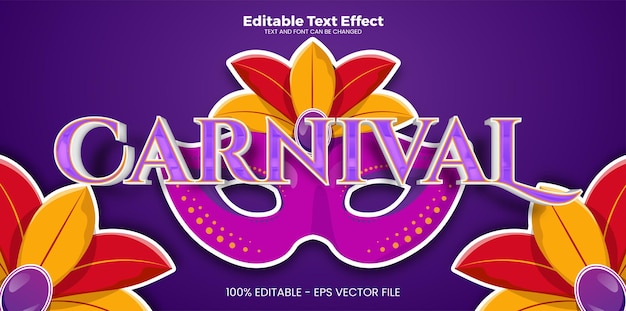 Carnival editable text effect in modern trend style