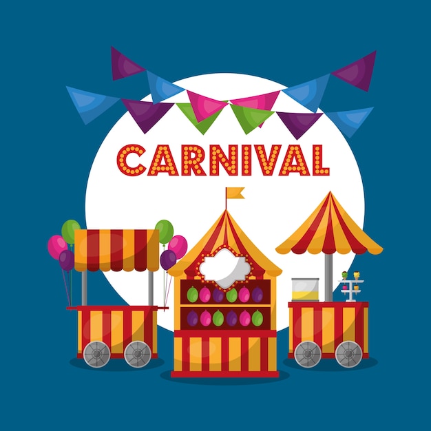 Carnival fair festival amusement show poster