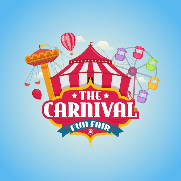 The carnival funfair design vector illustration