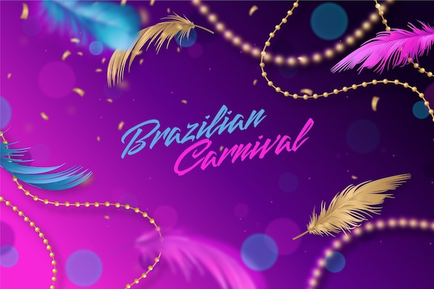 Vector carnival gradient brazilian carnival background