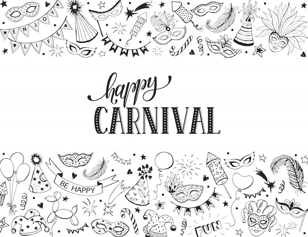 Vector carnival greeting card