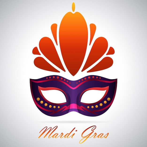 Carnival mask. happy carnival festive concept with musical trumpet mask. vector illustration