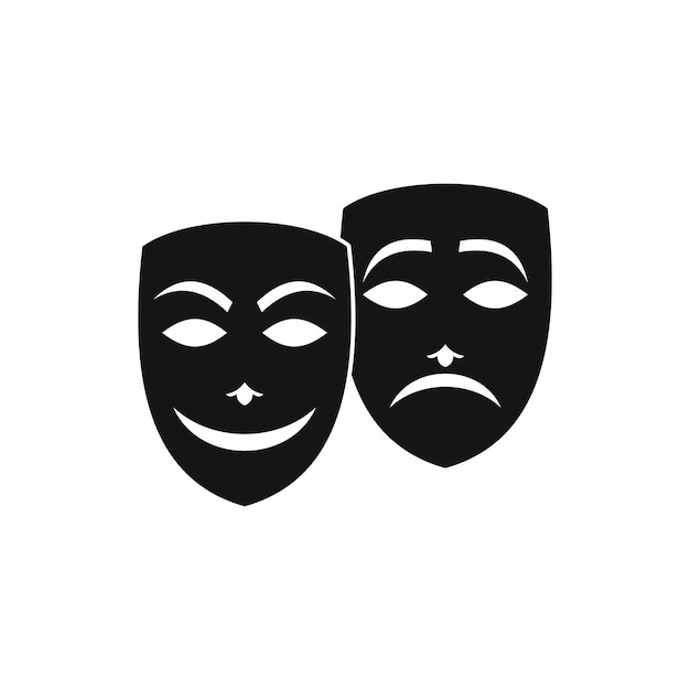 Carnival mask icon in simple style isolated on white background Festive accessories symbol