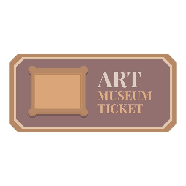 Vettore icona del biglietto del museo del carnevale vettore cartoon ingresso al festival storia della carta