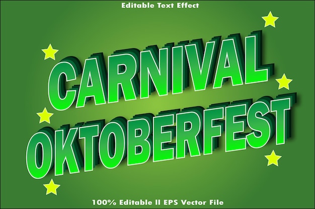 Carnival Oktoberfest Editable Text Effect