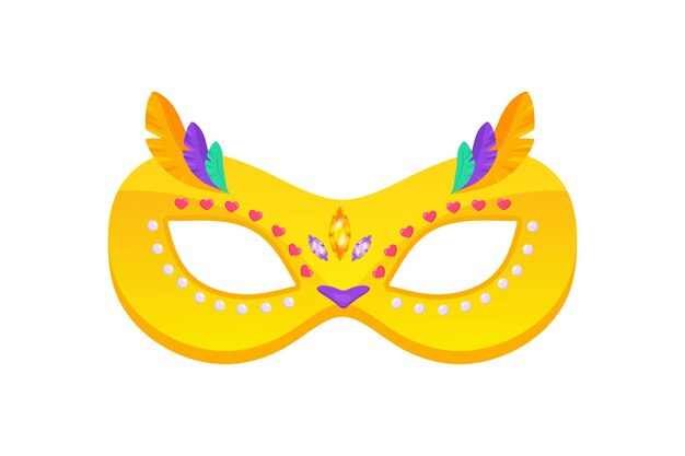 Carnival owl mask for carnival masquerade purim and mardi gras On a white isolated background