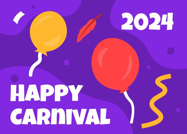 Carnival party poster concept face mask for masquerade colorful ribbons and air balloons greeting