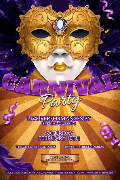 Vector carnival party poster