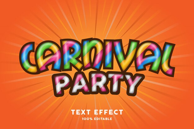 Carnival party text effect