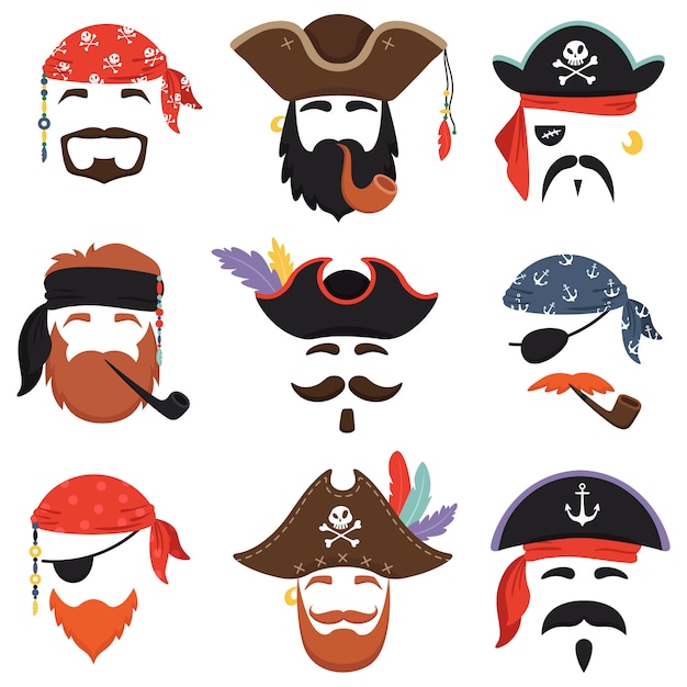 Vector carnival pirate mask