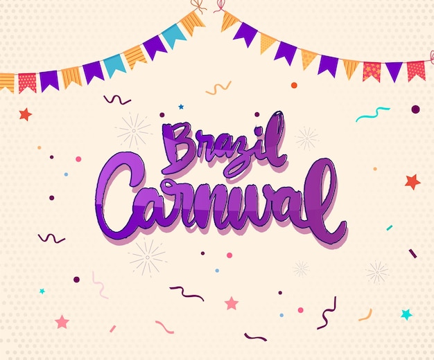 carnival retro typography text. Carnival card or banner with typography design.