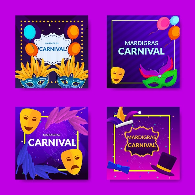 Vector carnival social media post