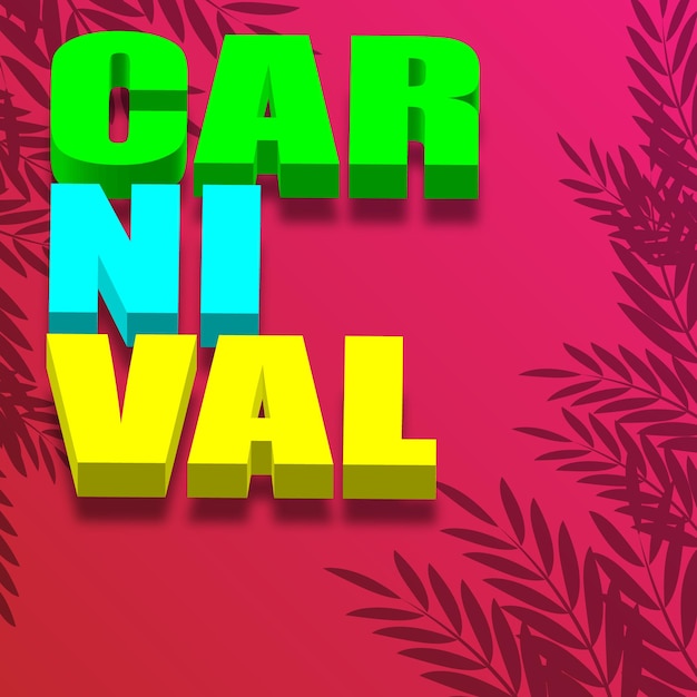 Carnival template background social media post