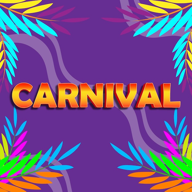 Carnival template background social media post