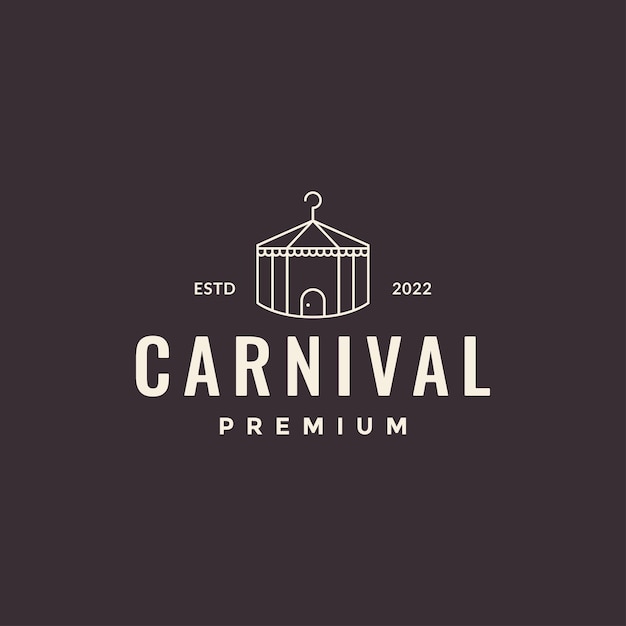 Carnival tent circus hipster logo