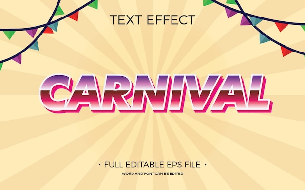 Carnival Text Effect Retro