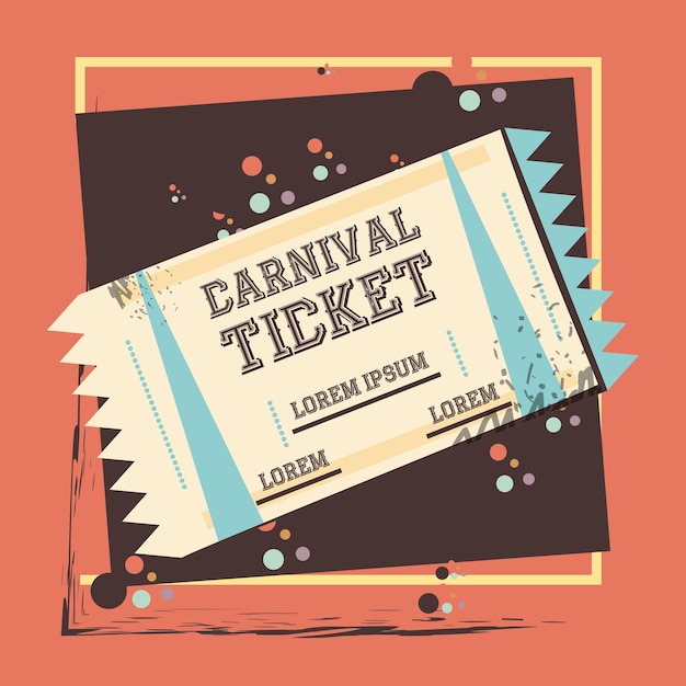 Carnival ticket entertainment icon