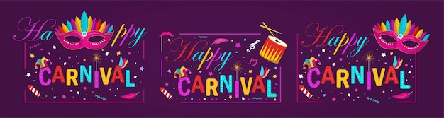 Carnival  vector set