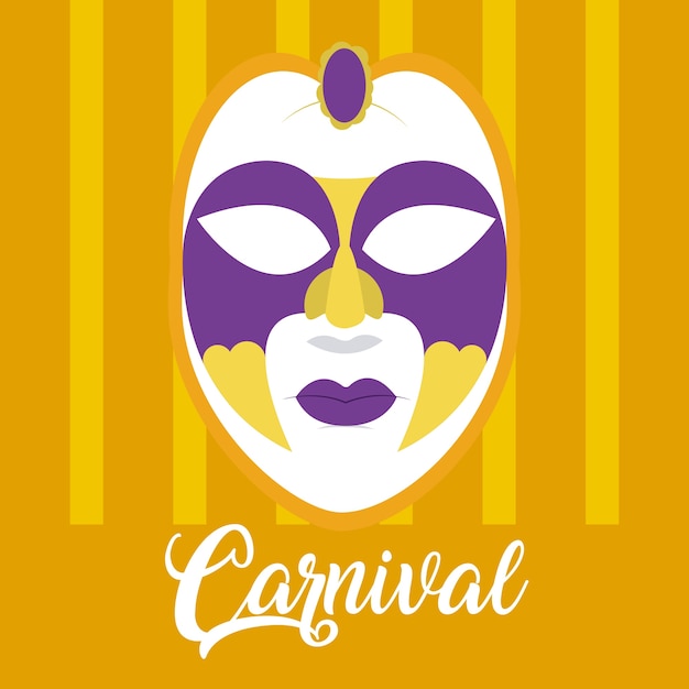 Carnevale con maschera e confetti
