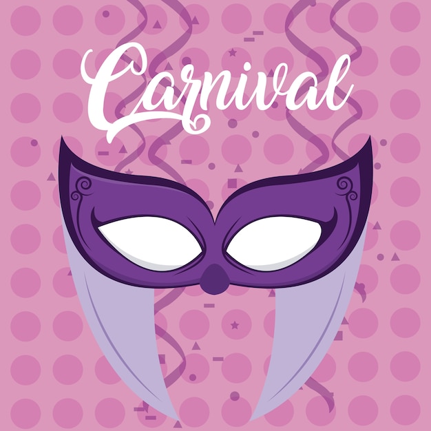 Vector carnival with mask and confeti