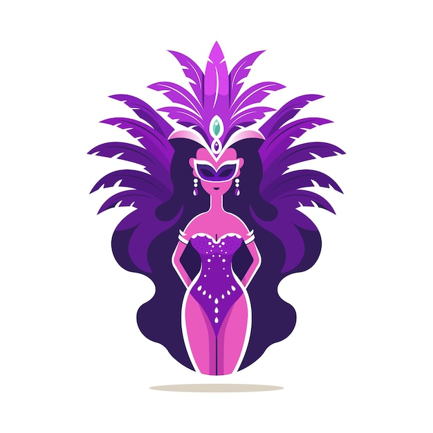 Vector carnival woman illustration