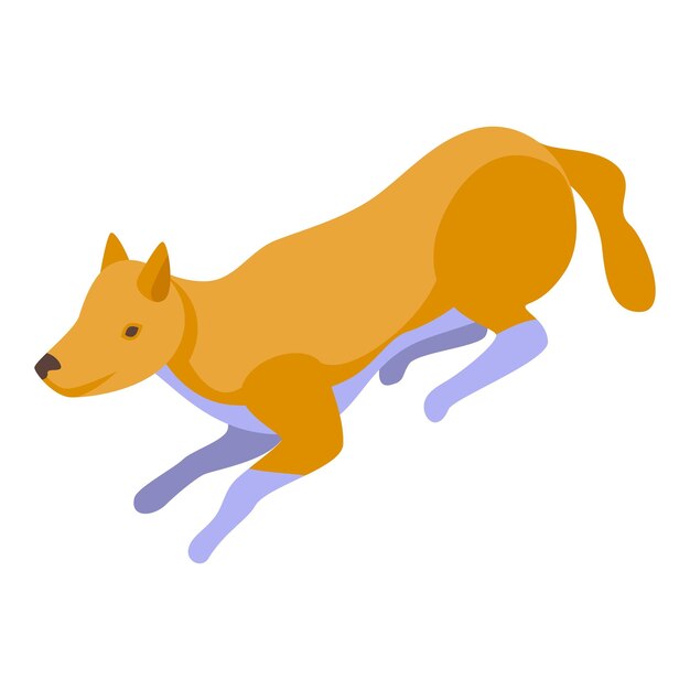 Vector carnivore dog icon isometric vector wild animal canine breed