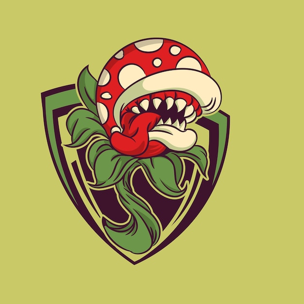 Carnivorous Plant Mascot Logo