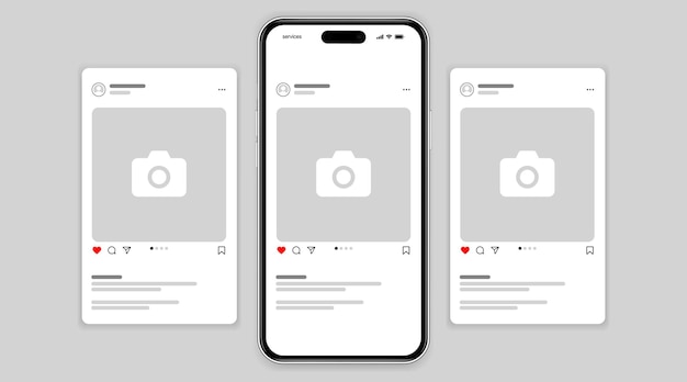 Carousel post template mockup post modificabili sui social media come le pagine dei frame di scorrimento di instagram
