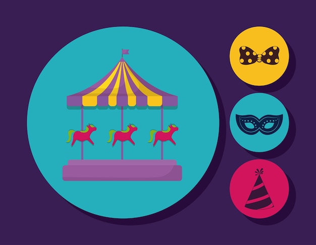 carousel and related icons 