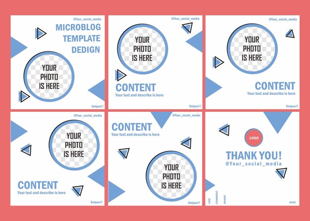 Carousel template for social media post