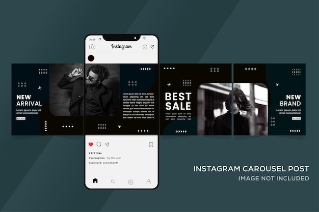 Carousel templates for social media instagram premium