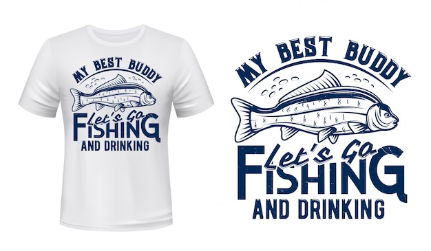 Carp fish print mockup, fishing sport club t-shirt