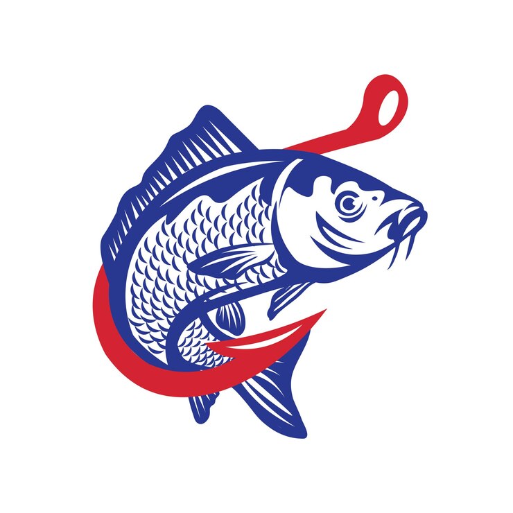 Vector carp fishing logo vector illustration perfect for fishing club logo
