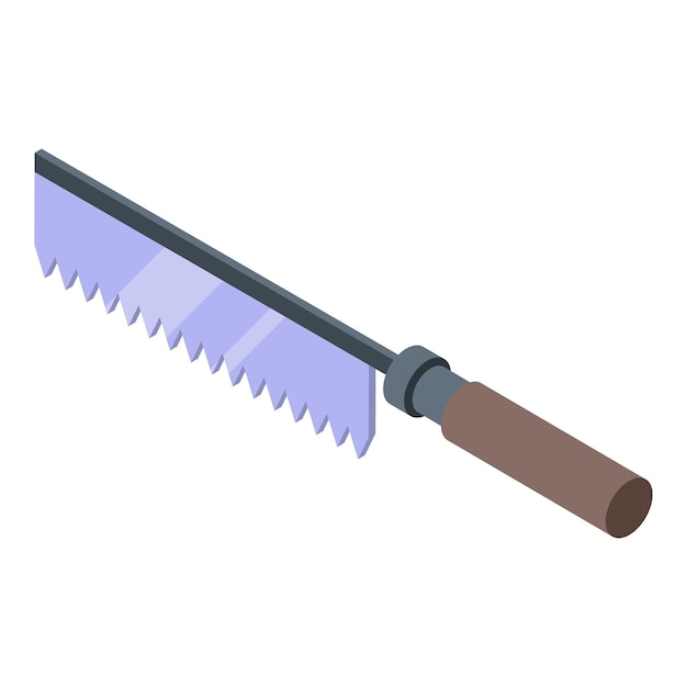 Carpenter saw icon Isometric of carpenter saw vector icon for web design isolated on white background