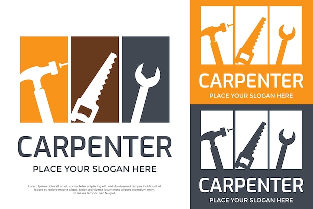 Vector carpenter vector logo template