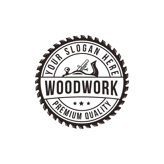 Vector carpentry or axe vector illustration logo