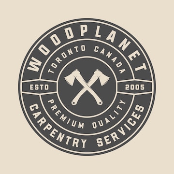 Premium Vector | Carpentry, woodwork badge