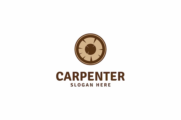 Carpentry woodwork vintage logo design