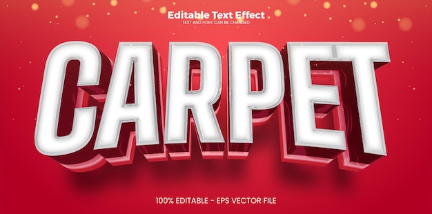 Carpet editable text effect in modern trend style