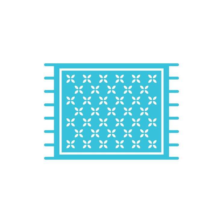 Carpet icon Isolated on white background From blue icon set