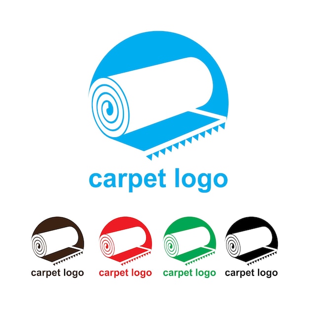 複数のカラーオプションを備えたカーペットのロゴ