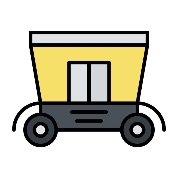 Vector carriage flat illustration