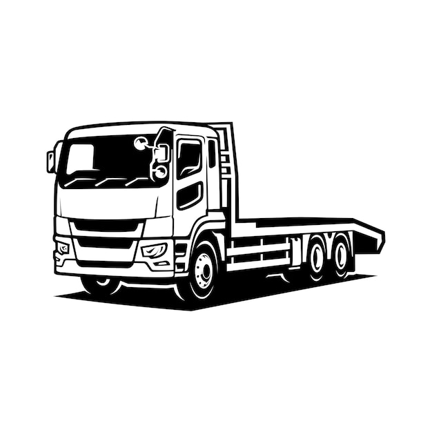 вектор иллюстрации эвакуатора грузовика перевозчика изолирован
