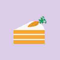 Vector carrot cake