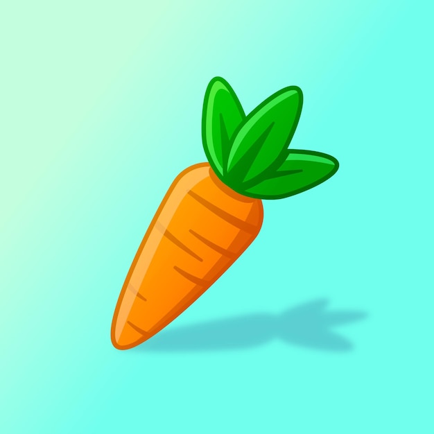 Vector carrot cartoon vector illustration