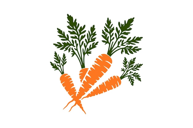 Vector carrot in color stock illustration