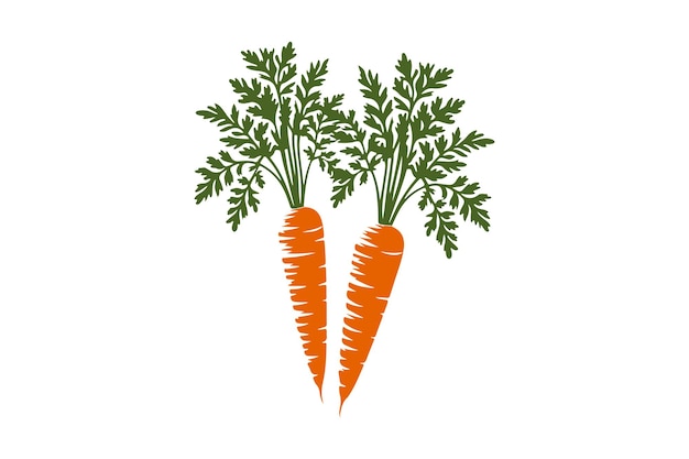 Carrot in color stock illustration